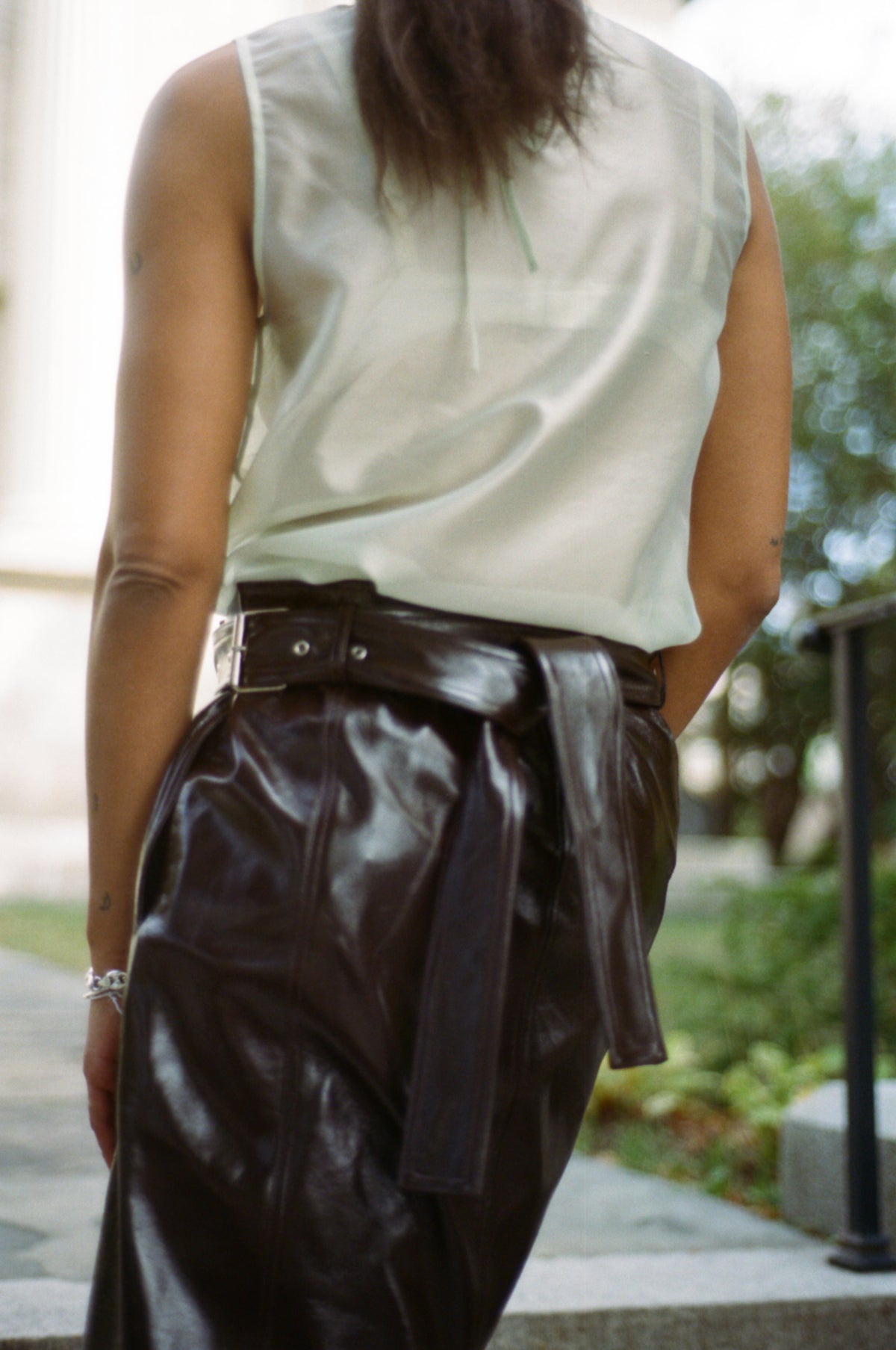 NAMACHEKO Aida Leather Skirt
