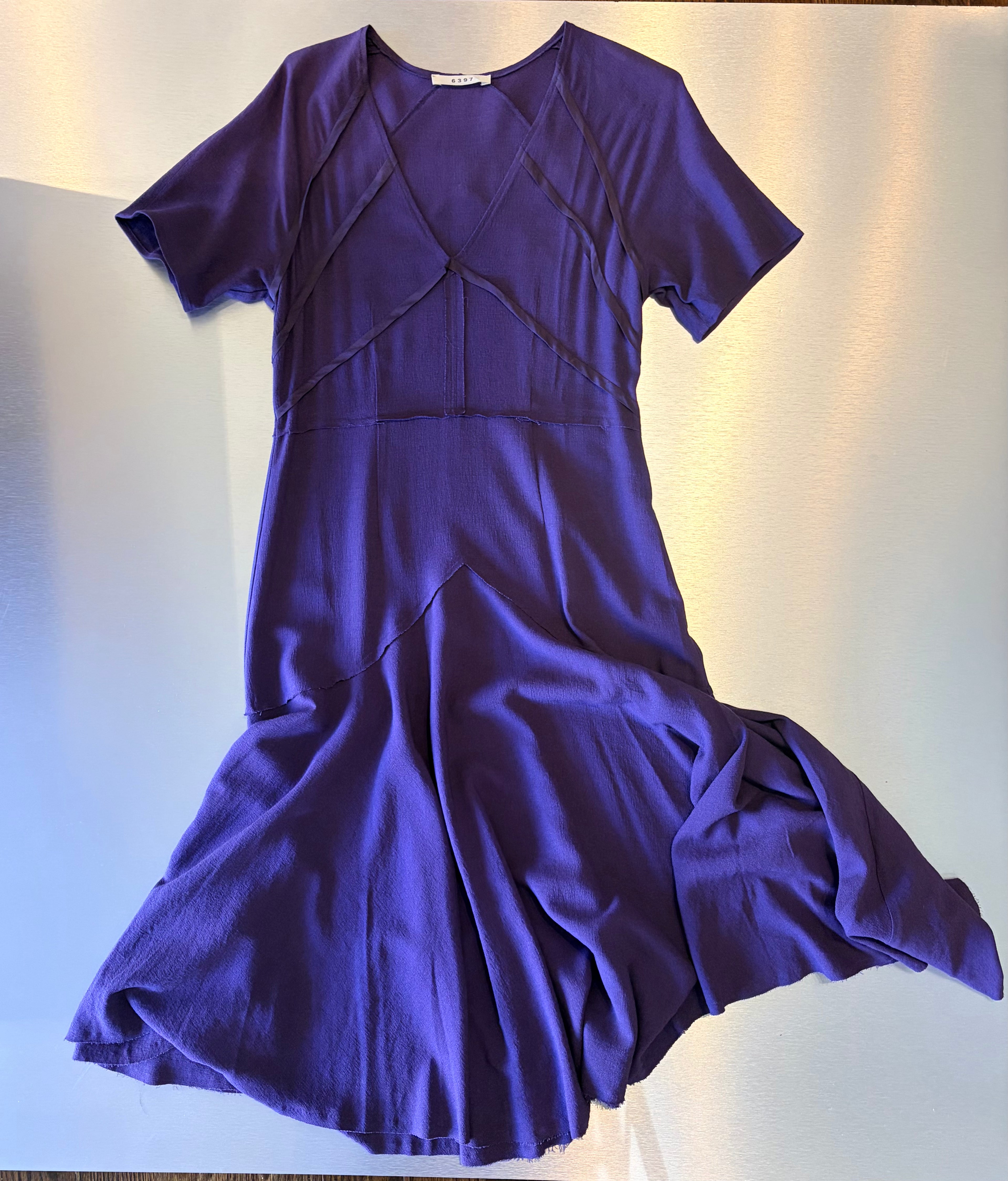 6397 Chevron Dress in Viola