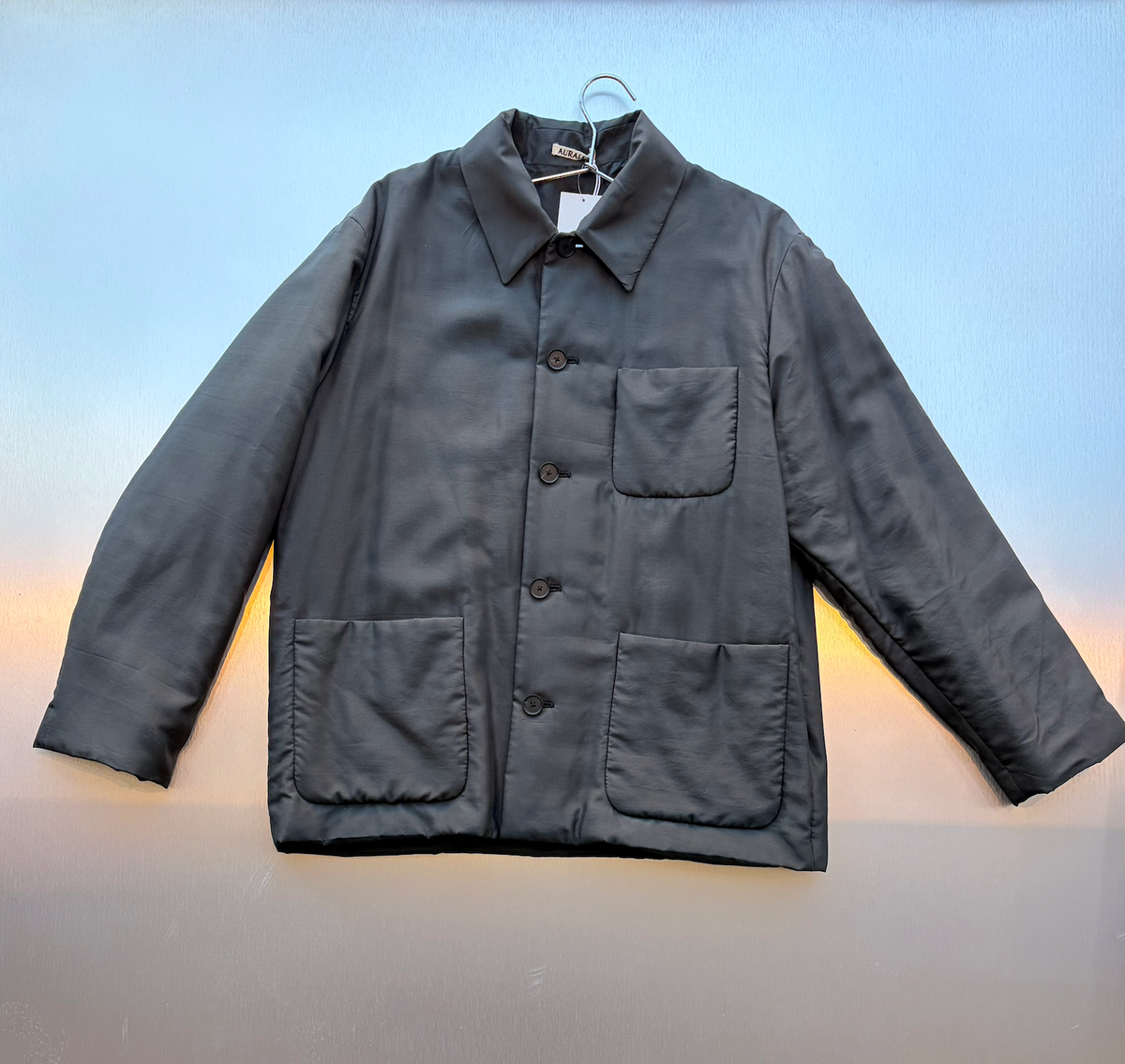 AURALEE Light Silk Padded Blouson