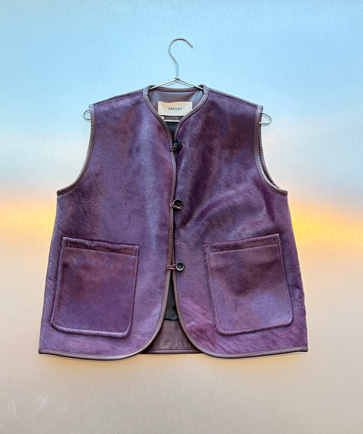 CAWLEY STUDIOS Hair on Hide Leath Ella Vest