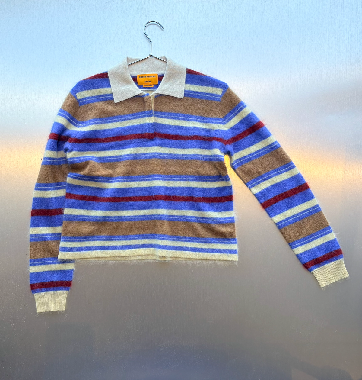 GUEST IN RESIDENCE Grizzly Cropped Rugby in Reservoir Combo