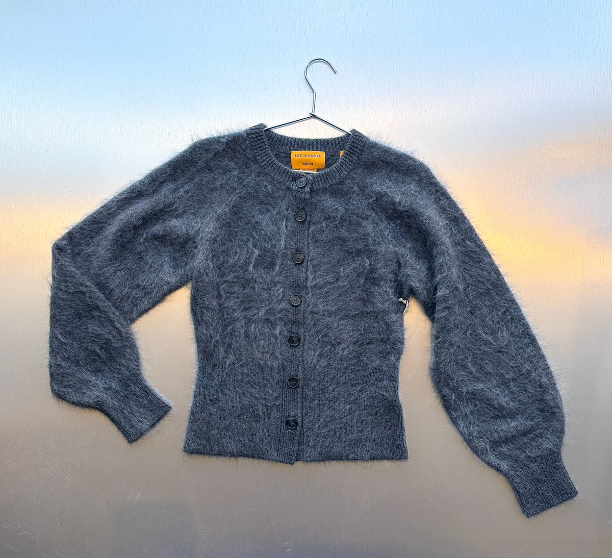 GUEST IN RESIDENCE Grizzly Sculpted Cardigan in Charcoal