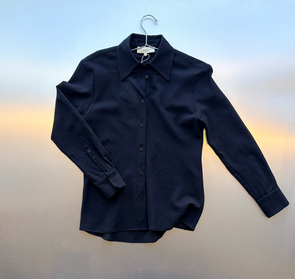 KALLMEYER Joan Bias Button Down in Indigo