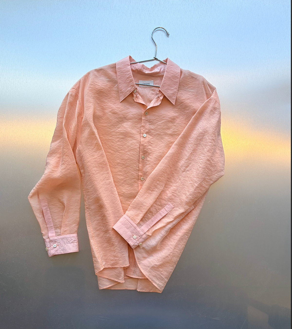 LEMAIRE Draped Shirt in Shiny Cupro Gloss