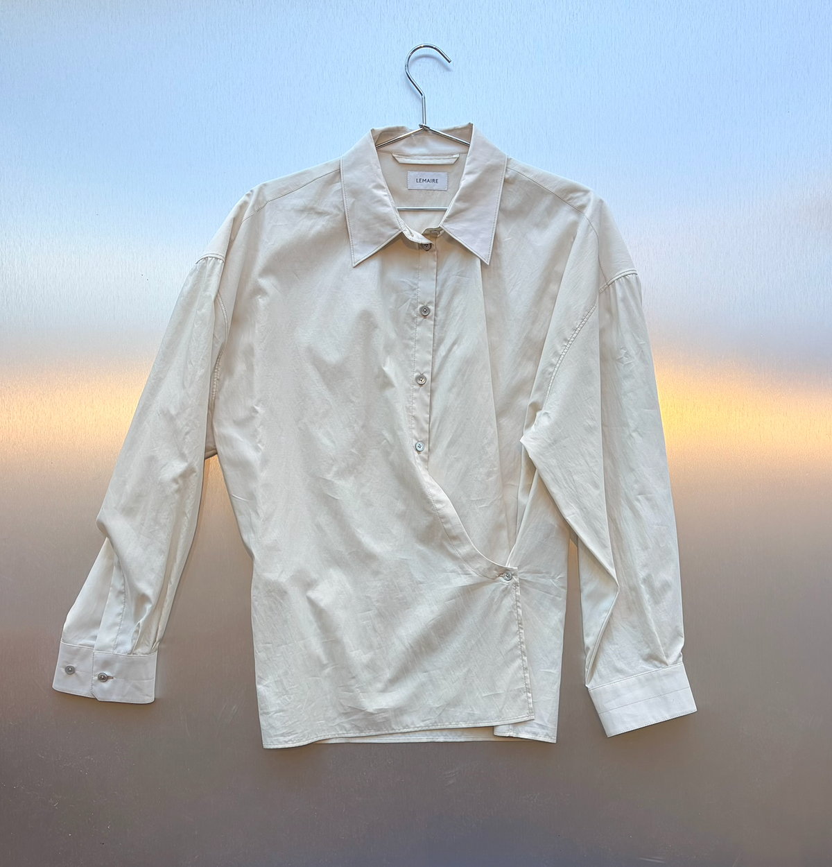 LEMAIRE Straight Collar Twisted in Light Cream