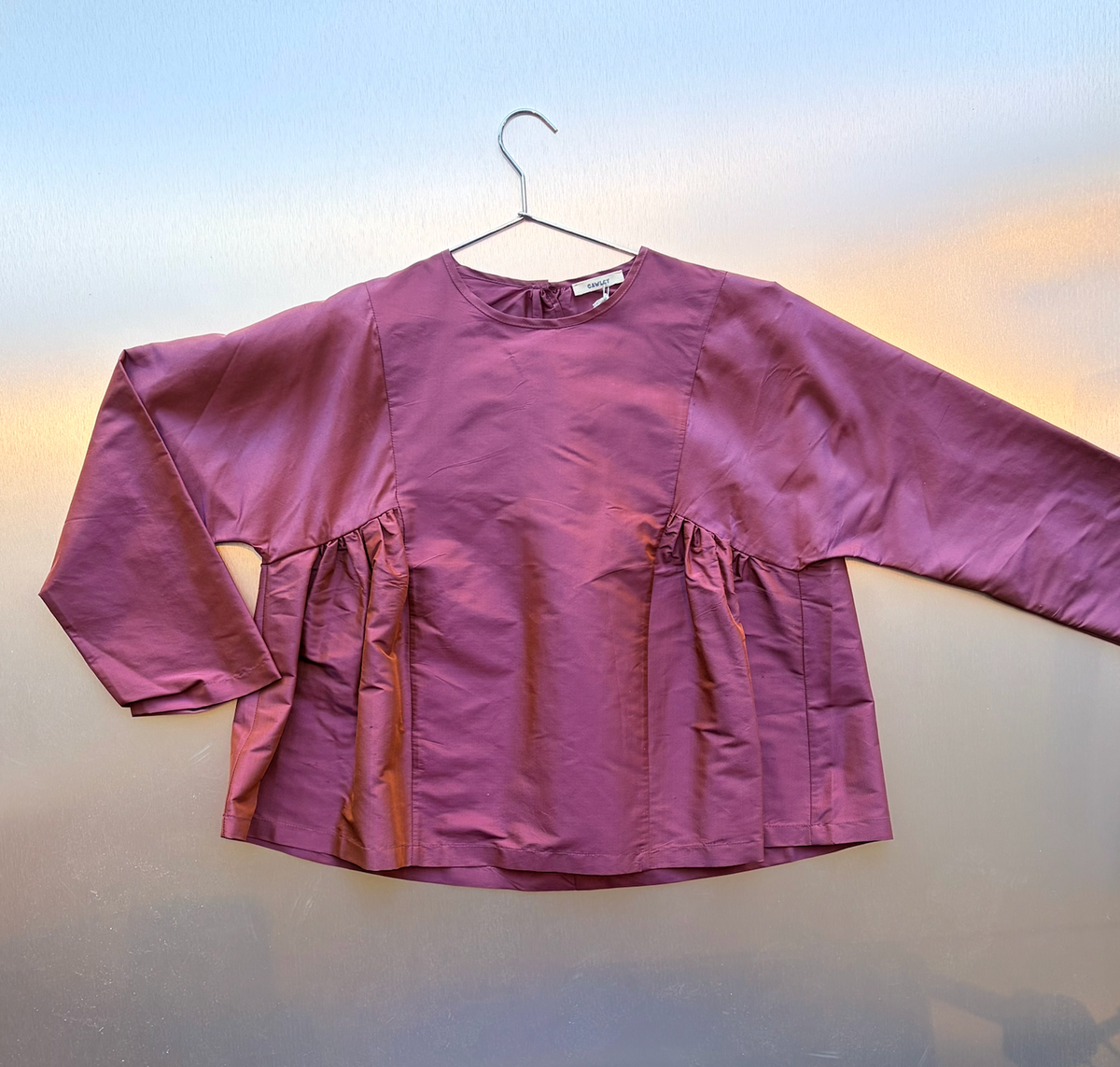 CAWLEY STUDIOS Silk Dupion Nora Blouse in Jam