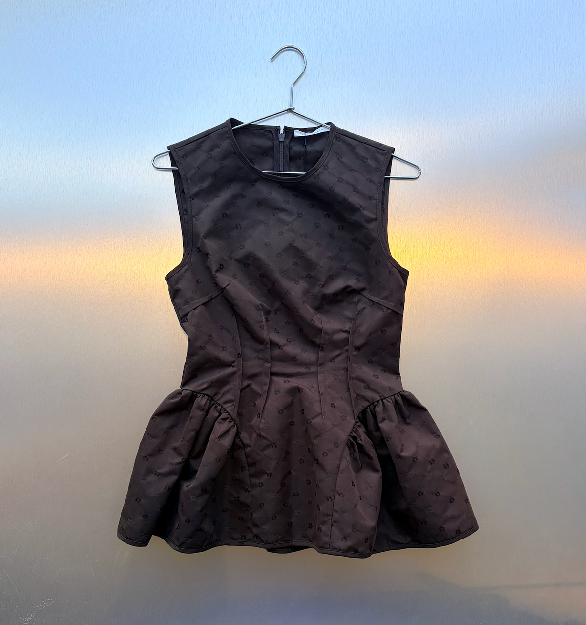 CECILIE BAHNSEN Daimi Top Iris Jacquard in Brown