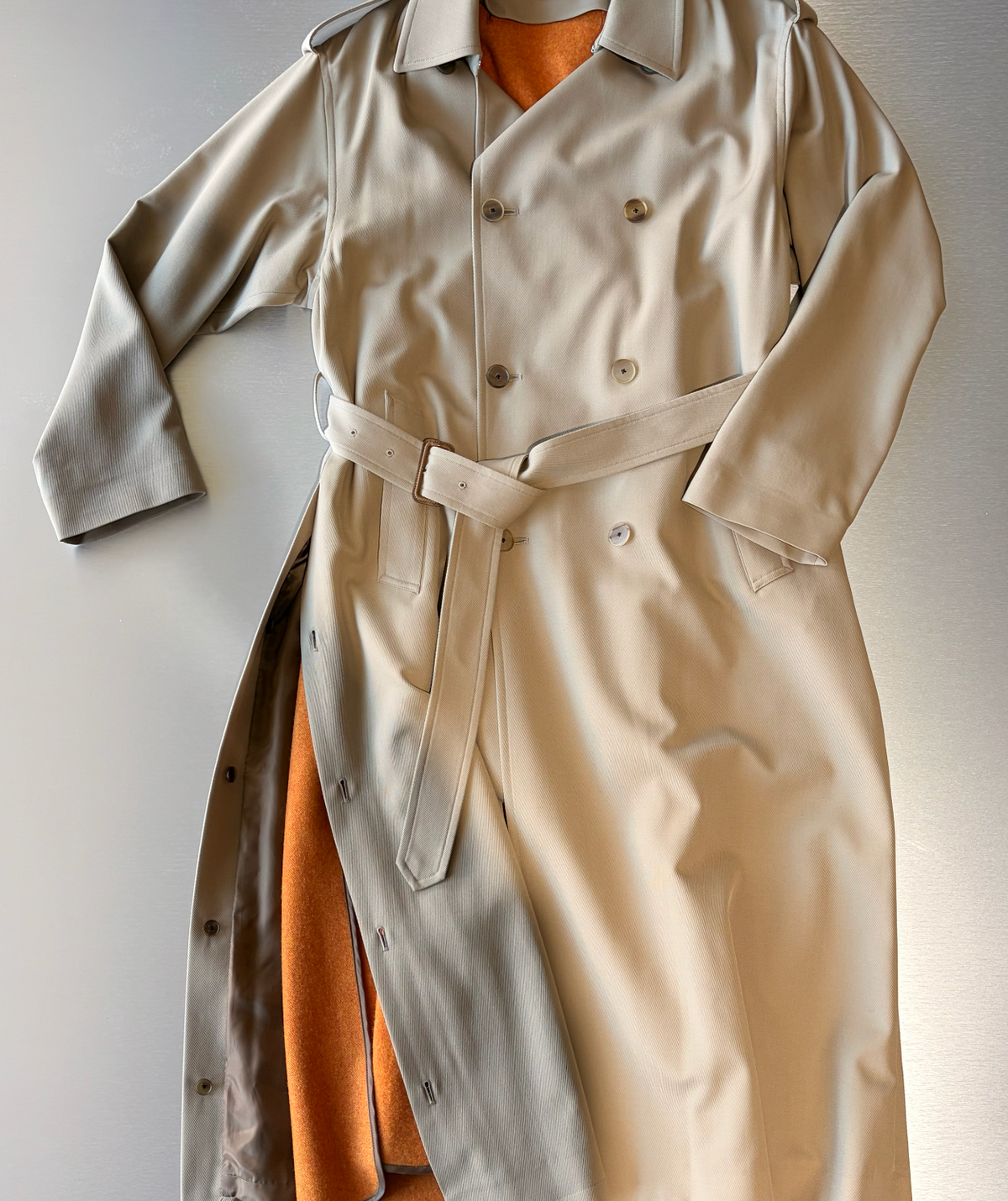 AURALEE Ultra Fine Wool Trench Coat with Detachable Liner