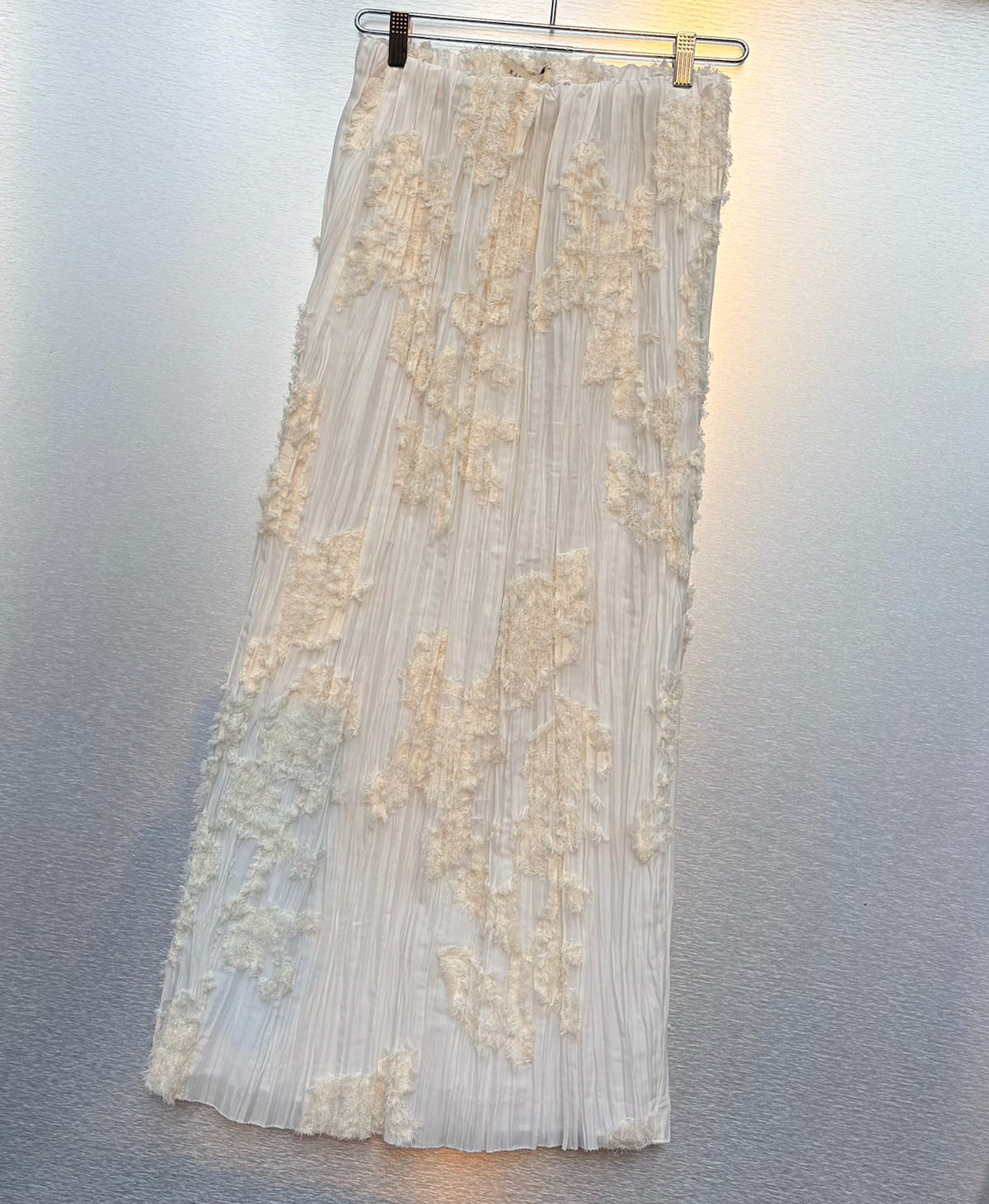 KALLMEYER Esse Midi Skirt Eyelash Plisse in Crema