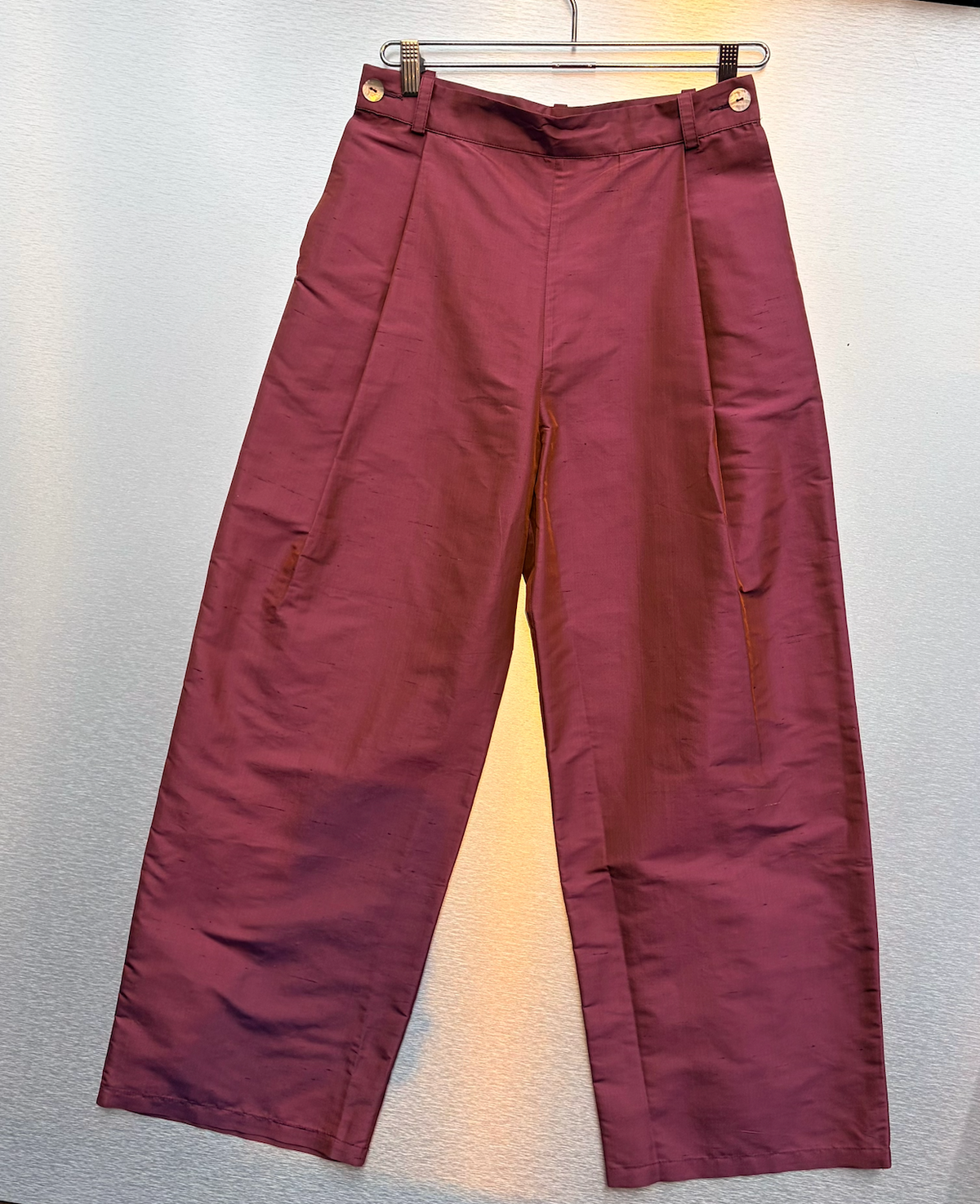 CAWLEY STUDIOS Silk Dupion Georgia Pants in Jam