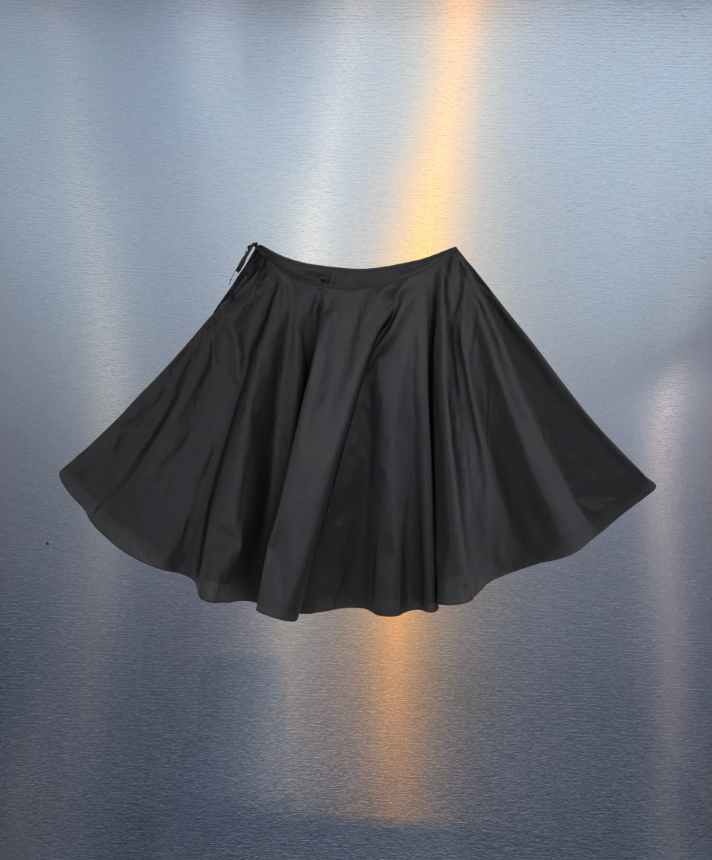 CAWLEY STUDIOS Silk Dupion Ballet Skirt in Black