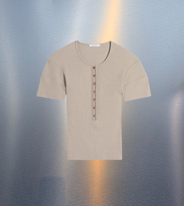 LEMAIRE Fitted Henley in Sage